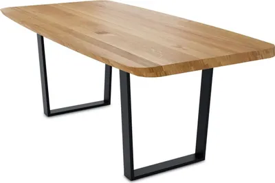 Produktbild von Esstisch Danette 6 160x77x90 Esszimmertisch Massivholz Wildeiche