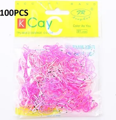 Obrázok produktu pre Jednorázové Gumičky-Ružová/Prúžky/100ks KP24222