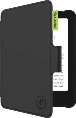 Produktbild von Gecko Covers - Tablet Hülle / Cover aus Kaktusschale geeignet für Kobo Clara Colour / Kobo Clara BW / Tolino Shine Color - Schlaf/Wach Funktion - Schwarz
