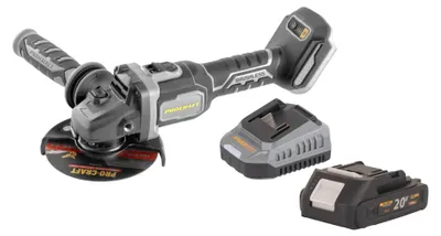 Zdjęcie produktu dla Akumulatorowa szlifierka kątowa Procraft Industrial AG125Bbb 20 V 125 mm bezszczotkowa + 1x akumulator 2,0 Ah + ładowarka