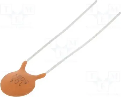 Produktbild von Kondensator: Keramik; 10nF; 500V; Y5V; -20÷+80%; THT; 10mm CC-103/500 Keramikkondensatoren THT 500V