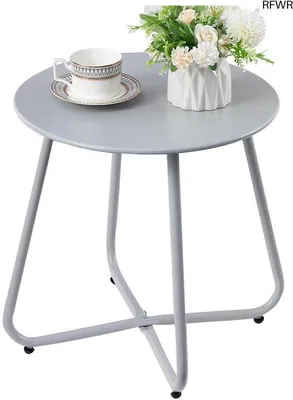Produktbild von Weerbeständige Metallene Gartenstuhltafel für Balkon und Terrasse