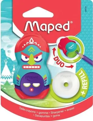 Immagine prodotto di Maped - temperamatite + gomma Totem, blister con 1 pezzo