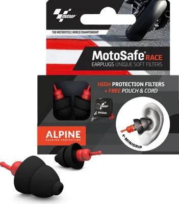 Image de Alpine MotoSafe Race MotoGP bouchons d'oreilles, noir, taille unique