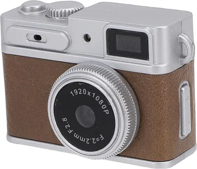 Produktbild von Schlüsselanhänger-Digitalkamera 1080P FHD Winzige Taschenvideokamera 0,96-Zoll-Bildschirm Vintage tragbarer Videorekorder Braun