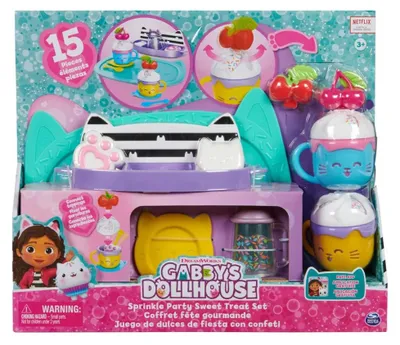 Produktbild von Gabby's Dollhouse , Streuselparty-Kakao-Set, Spielküchen-Kakao-Party-Set mit Obst und Streuseln, Kinderspielzeug für Mädchen und Jungen, Küche, 3 Jahr(e), Mehrfarbig, Kunststoff