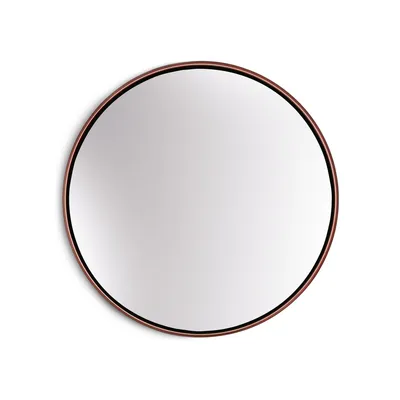 Produktbild von Elegance by Casa Chic - Wandspiegel aus Metall - Rund 40 cm Durchmesser - Galvanisiertes Metall - Ideal für Badezimmer und Wohnzimmer - Rose Gold