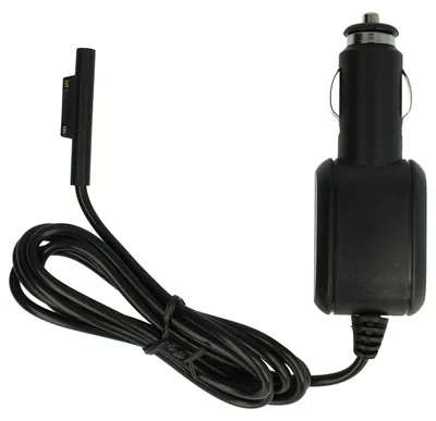 Produktbild von vhbw KFZ-Ladekabel kompatibel mit Microsoft Surface Pro 8, Pro 5, Pro 4, Laptop Go, Pro 3, Pro 7, Laptop 4, Pro 6 Tablet - 12V Ladegerät Schwarz