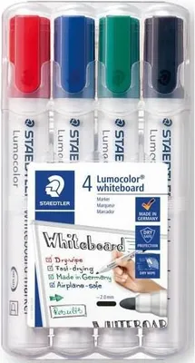 Immagine prodotto di Markery suchościeralne Staedtler Lumocolor do tablic whiteboard, 4 kolory