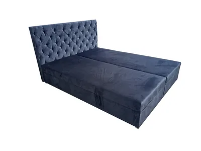 Produktbild von Boxspringbett Oslo 180x200 cm in Schwarz Kronos 07 mit Stauraum und Bonellfederkernmatratze