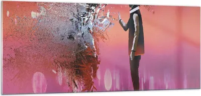 Produktbild von Bilder auf glas - Mann modern - 100x40cm - Glasbilder - Wandbilder - Bilder - Kunstdruck - zum Aufhängen bereit - Wanddekoration aus Glas - Glas Bilder - Wandbild auf Glas - Einteilig - GAB100x40-3868