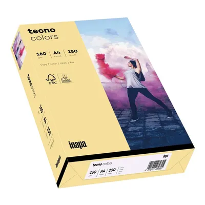 Zdjęcie produktu dla Papier wielofunkcyjny tecno colors A4 160 g/m² w kolorze chamois, 250 arkuszy