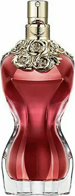 A bottle of Jean Paul Gaultier La Belle Eau de Parfum.