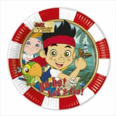 Produktbild von 6 Teller Jake und die Nimmerland Piraten
