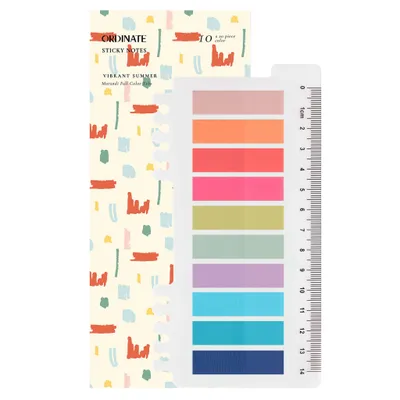 Produktbild von Vibrant Summer | Sticky Notes | Index Sticky Notes with Ruler | Page marker | Haftnotizen