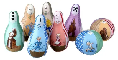 Produktbild von Weiches Bowling-Set für Kinder ab 1 Jahr, mit Softbällen und Kegeln für drinnen