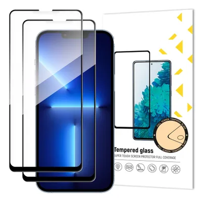 Produktbild von Wozinsky 2Xsuper gehärtetes Glas für Iphone 14+/13 Pro Max Schwarz