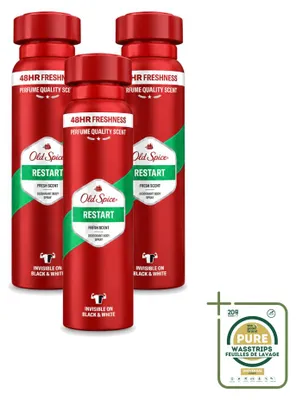 Obrázek produktu pro 3 kusy deodorantu Old Spice Restart ve spreji - 150 ml - balení