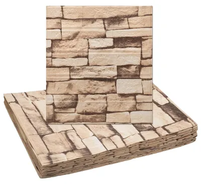 Obrázek produktu pro 20 kusů 3D panelů na zeď, určených k lepení, voděodolné obklady, design cihly, bílá barva