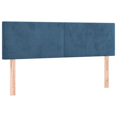 Immagine prodotto di vidaXL Testate letto 2 pezzi Blu scuro 72x5x78/88 cm Velluto