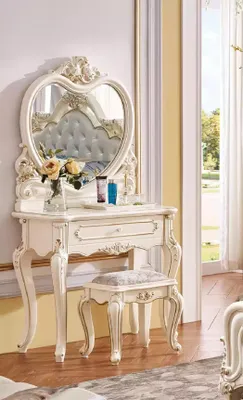 Produktbild von Schlafzimmer Set Bett 2x Nachttische Schminktisch Hocker Kommode 6tlg Luxus
