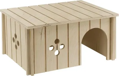 Image de Ferplast Maison En Bois Sans Pour Nagette 33X23,6X16Cm