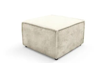 Produktbild von Masseno Sitzhocker TESSO Modern Polsterhocker Wohnzimmer Hocker Sitzpuff Fußhocker Creme