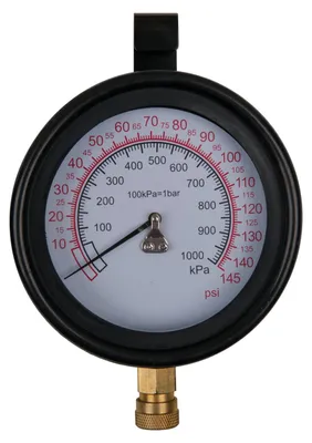 Image de KS TOOLS Manomètre Ø 100,0 mm 0 - 10 bar avec raccord rapide 1/4" - 150.2326
