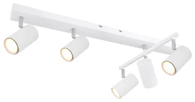 Produktbild von Deckenleuchte, Metall, weiß, 5 flammig, L 70cm
