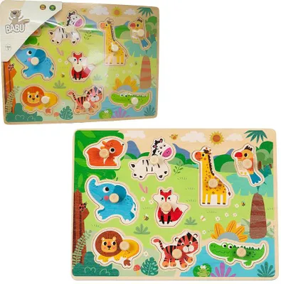 Produktbild von BABU - Holz-Einlegepuzzle Safari