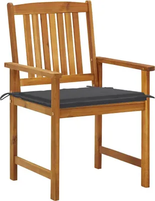 Productafbeelding van vidaXL Tuinstoelen met kussens, 6 stuks, massief acaciahout