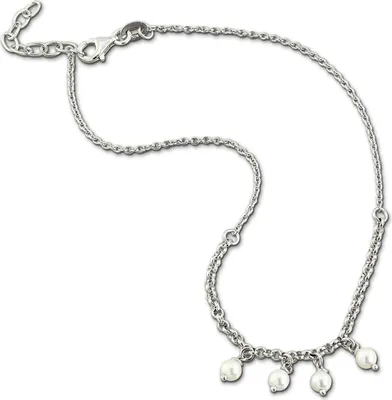 Produktbild von SilberDream Fußkette 925 Silber 25cm Perlen Damen Perlen weiß silber D2SDF5225W