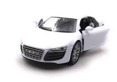 Obrázok produktu pre Onwomania model auta s poznávacou značkou Audi R8 športové auto biele auto v mierke 1:34-39