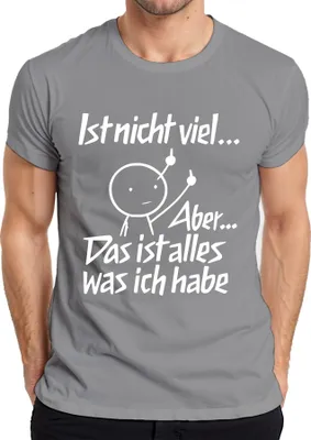 Produktbild von Ist nicht viel aber das ist alles sarkastisch mittelfinger lustig Herren T-Shirt, Grau, S