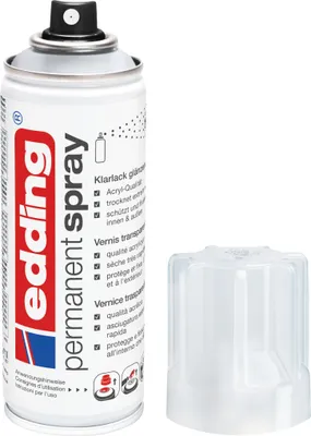 Produktbild von Edding Permanent Spray, 200 ml, Farblos, Glanz, Sprühdose