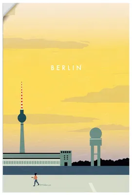 Produktbild von ARTland Wandbild, selbstklebend Berlin Größe: 60x90 cm