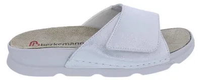 Produktbild von Berkemann Pantolette Analena 4504-146, Silber, glänzendes Glattleder u. Stretch, Fußbett zum Wechseln, Weite E-H 38 2/3