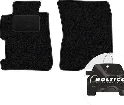 Produktbild von moto-MOLTICO Vorne Fußmatten Auto Velours Autoteppiche Schwarz Automatten Set 2-teilig passend für Honda Civic Coupe 1996-2000