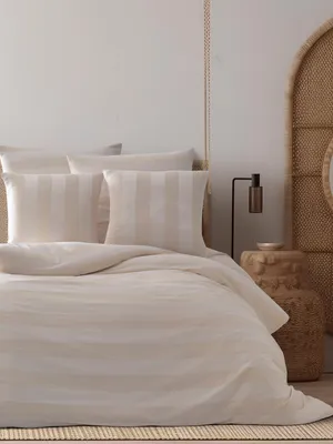 Obrázok produktu pre L'Essentiel Linge de Maison, Max Yollu Saten - Beige, Súprava prikrývok veľkosti King (FR), béžová, 70 % BAVLNA / 30 % POLYESTER, 240 x 220 cm