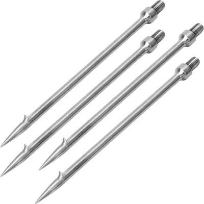 Obrázek produktu pro 4 ks z nerezové oceli Single Prong Harpoon Gig Gaff Hook Barb Fish Spear pro venkovní rybářské náčiní