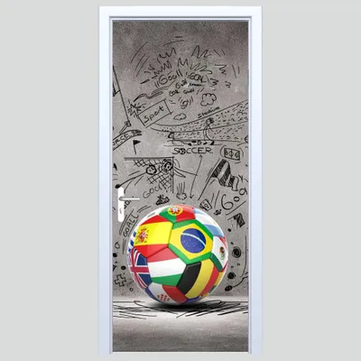 Immagine prodotto di Adesivo per porta in tessuto con grafica calcio 455PD