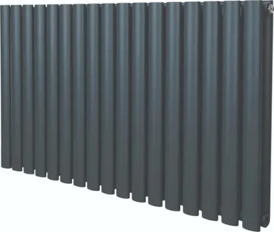 Obrázok produktu pre Oválny rúrkový radiátor - 600 mm x 1020 mm - antracitovo sivý