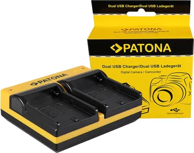 Immagine prodotto di Caricabatterie doppio per Sony NP-FM50 incl. Micro-USB