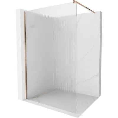 Obrázek produktu pro Mexen Kioto sprchová zástěna 110 x 200 cm, proužky 8 mm, Zlatorůžová - 800-110-101-60-09