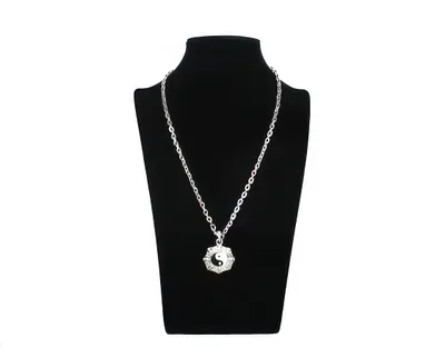 Produktbild von elegante Schmuckbüste Dekobüste Schmuckhalter Kettenhalter Samt schwarz H30