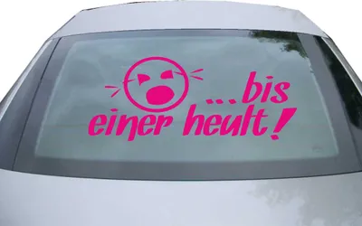 Produktbild von Indigos UG - Aufkleber Heckscheibe & Motorklappe DE6967 - pink - 600x252 mm - Bis einer heult! - Auto Scheiben Fenster Heckklappe Tuning Racing JDM - Die cut