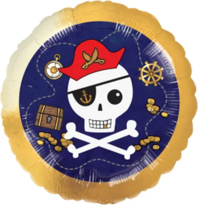Produktbild von AMSCAN Standard "Pirates Map" Floil Ballon 0 0 0