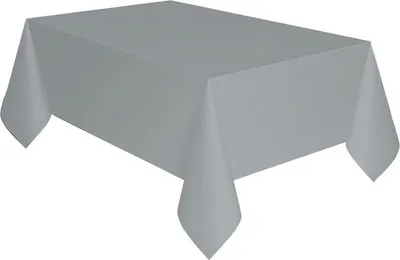Produktbild von Papier Tischdecke gefaltet in Silbergrau 137x274cm