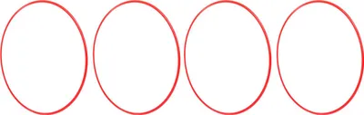 Immagine prodotto di 4 pezzi Protezioni per cerchi da 21 pollici, autoadesive, ABS, antigraffio, rosse
