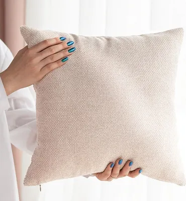 Obrázok produktu pre Obliečka na vankúš, dekoratívna obliečka na vankúš, hrubá tkanina, štruktúra Molly 40x40 Béžová